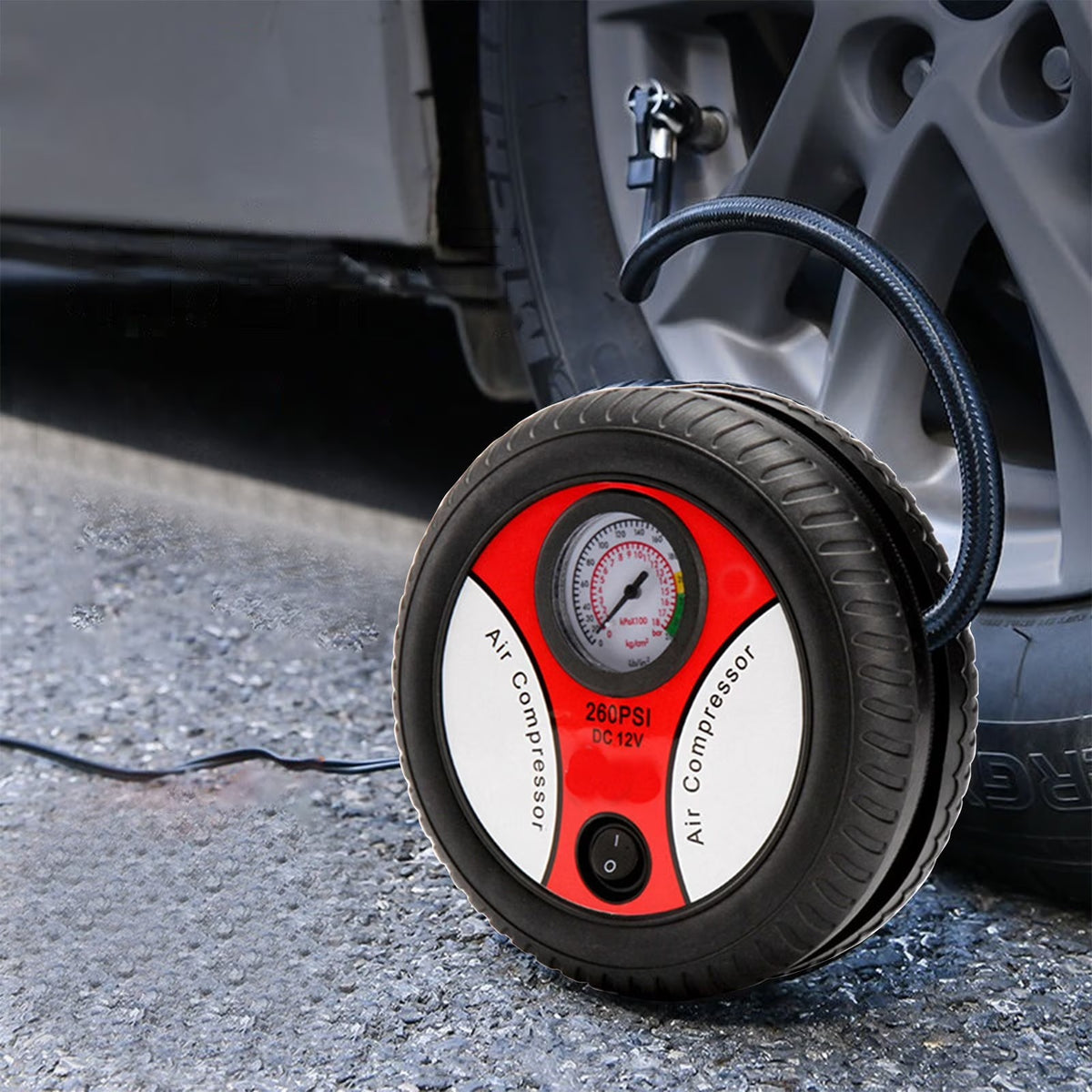Portable Car Air Pump 260PSI DC 12V